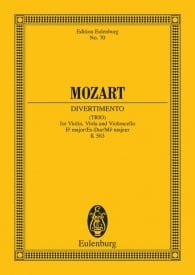 Mozart: Divertimento Eb major KV 563 (Study Score) published by Eulenburg
